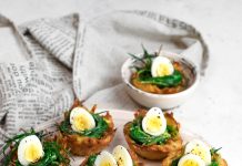 Cestini di patate e agretti