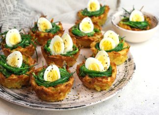 Cestini di patate e agretti