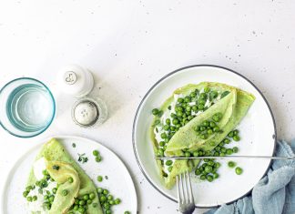 Crêpes ai piselli freschi