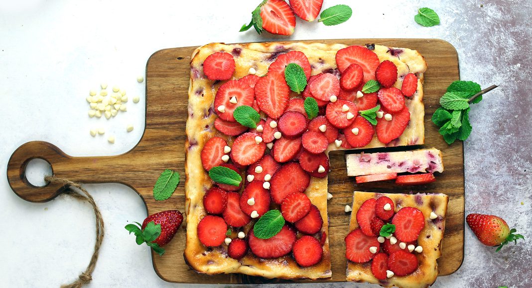 Tortino morbido ricotta e fragole