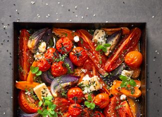 Confit di pomodori, cipolle rosse e carote al sesamo