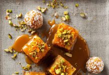 Cubotti di carote con caramello salato al cioccolato bianco