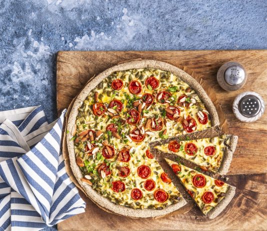 Quiche con fagiolini e pomodori