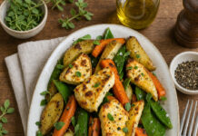 Teglia di verdure e ricotta infornata alla maggiorana