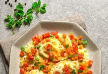 Tortelli cipollotti e fontina con ragù di verdure