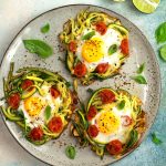 Cestini di zucchine, pomodorini e uova