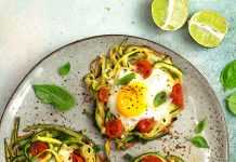 Cestini di zucchine, pomodorini e uova