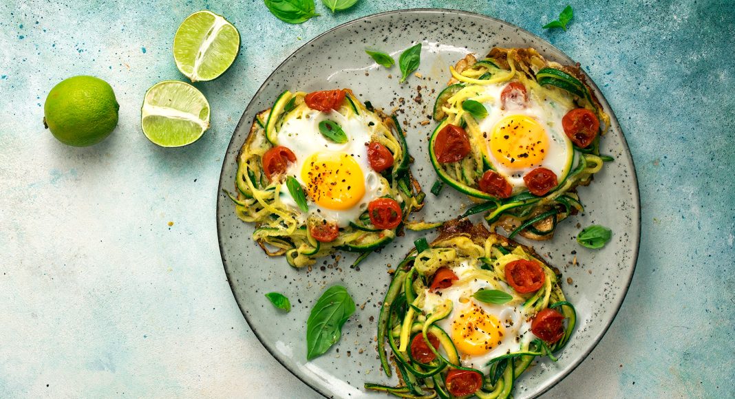 Cestini di zucchine, pomodorini e uova
