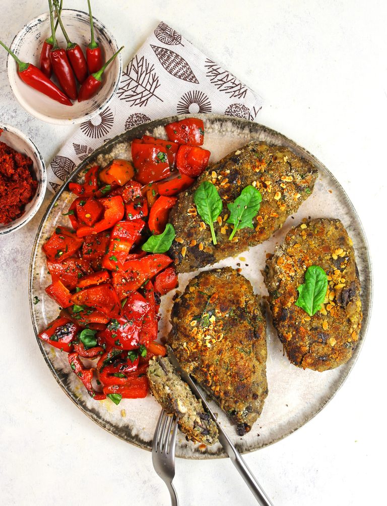 Cotoletta di melanzane e pane