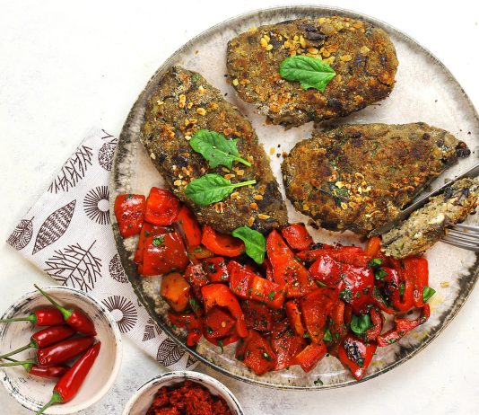 Cotoletta di melanzane e pane