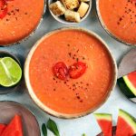 Gazpacho piccante con anguria e pomodorini
