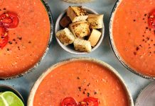 Gazpacho piccante con anguria e pomodorini