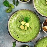 Gazpacho verde con cetrioli e spinacini