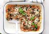 Lasagna di carasau con melanzane e pesto alla trapanese