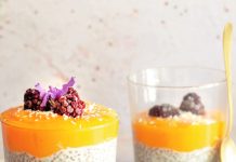 Chia pudding al mango e cocco