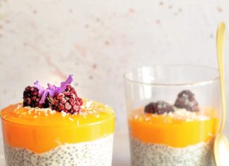 Chia pudding al mango e cocco