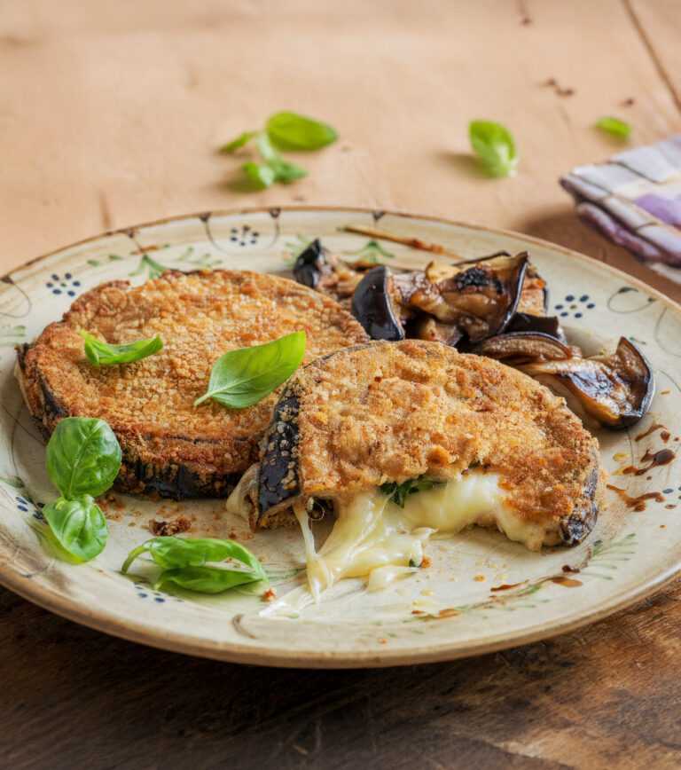 Cordon bleu di melanzane e scamorza al basilico
