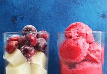 Gelato di ciliegie e cocco al miele