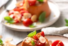 Sformatini di pomodori e mandorle al basilico