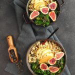 Bowl di miglio, scamorza affumicata, bietole e fichi