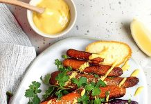 Carote marinate con salsa alla senape e semi