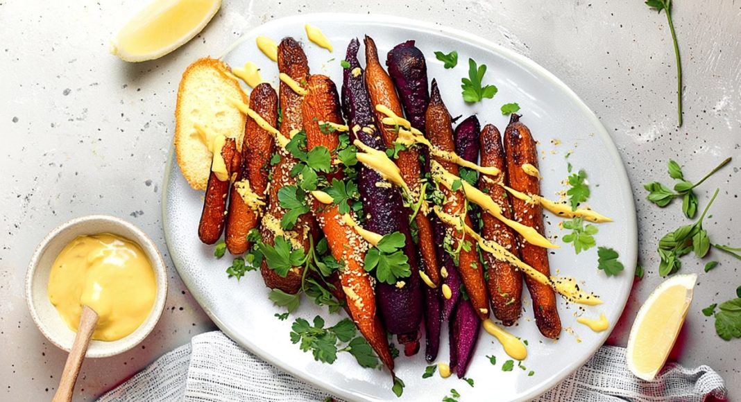 Carote marinate con salsa alla senape e semi