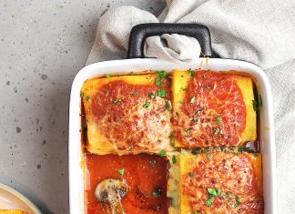 Lasagne di polenta e funghi