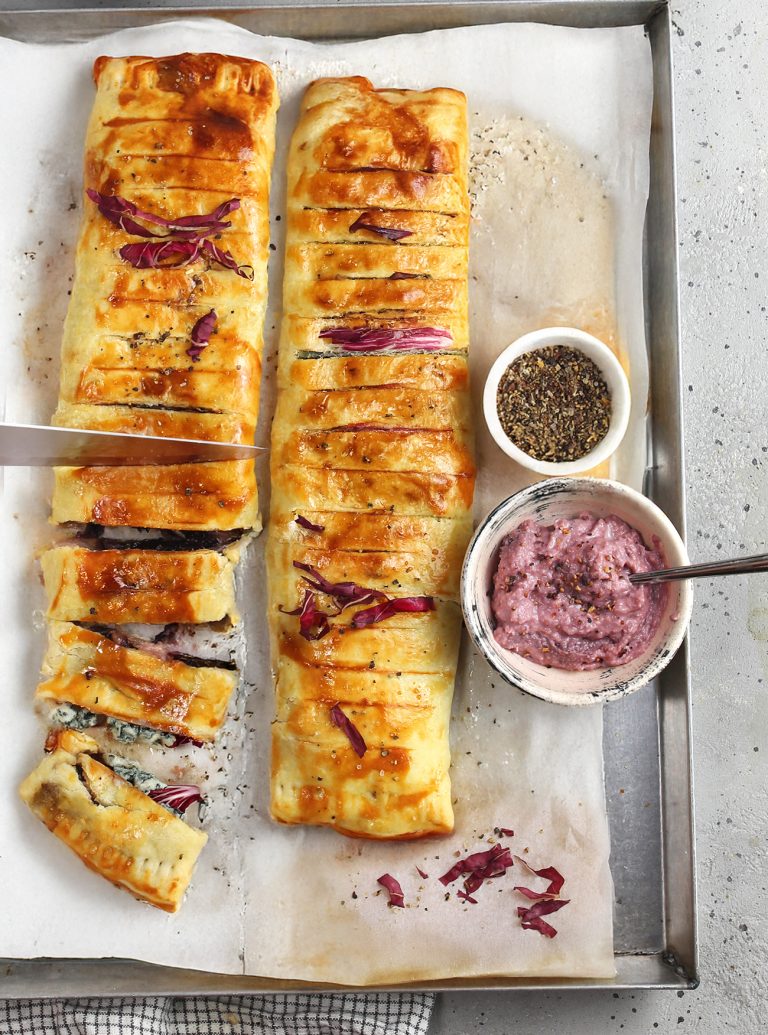 Strudel-radicchio-gorgonzola Strudel radicchio e gorgonzola