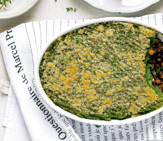 Sformato di lenticchie, patate e cavolo nero