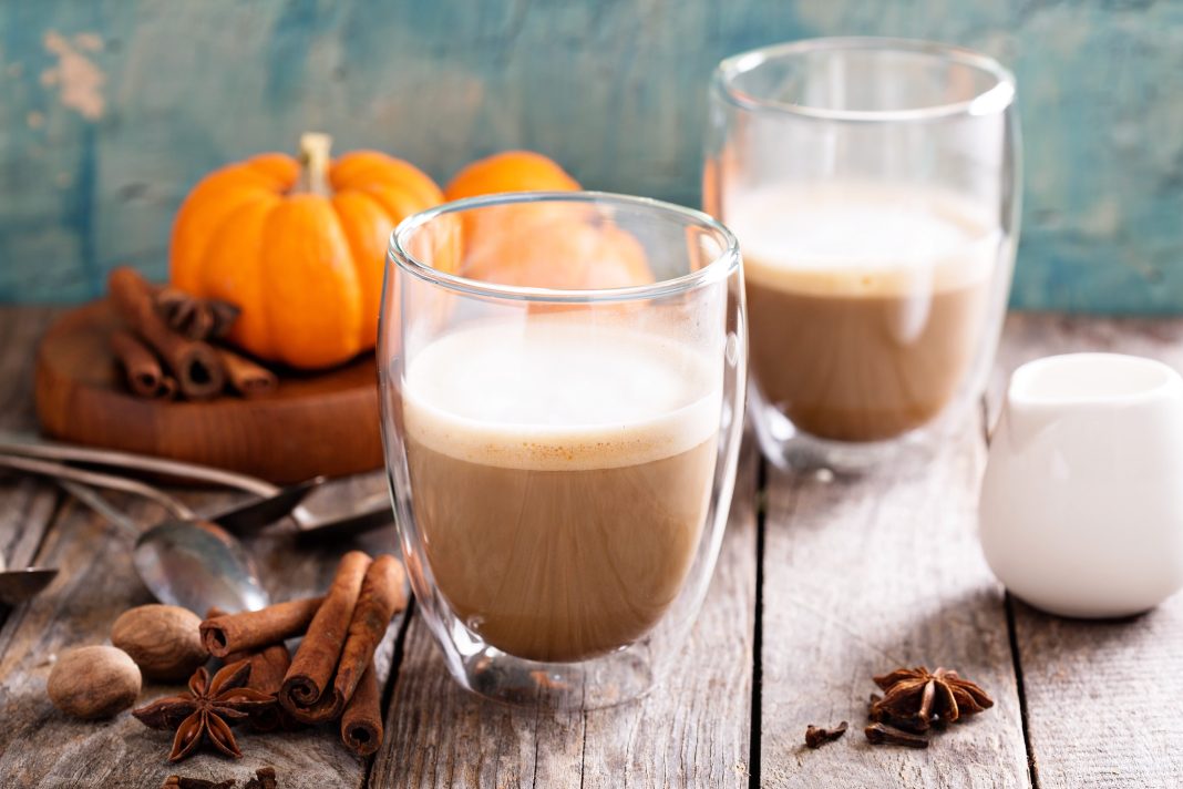 Pumpkin spice latte with spices