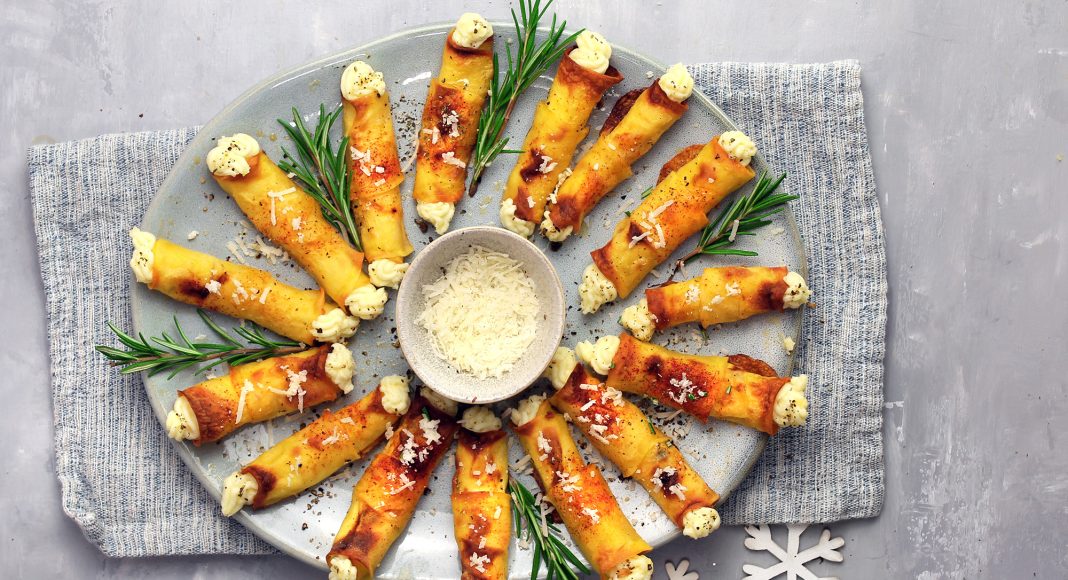 Cannoli di patate alla crema di formaggi