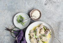 Gnudi di cavolo cappuccio rosso e ricotta alle erbe aromatiche