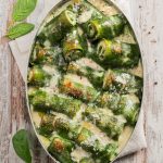 Mezzi cannelloni spinaci e cavolfiore in besciamella alla crescenza
