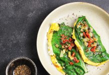 Omelette ricoperte alle bietole