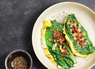 Omelette ricoperte alle bietole