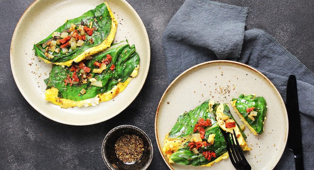 Omelette ricoperte alle bietole