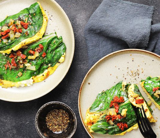 Omelette ricoperte alle bietole