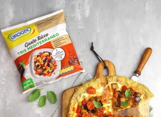 Pizza polenta con Tris Mediterraneo Orogel