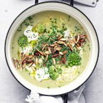 Vellutata di broccolo romanesco con crema di robiola