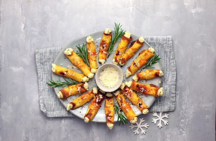 cannoli di patate alla crema di formaggi