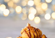 Bignè di riso alla crema chantilly con caramello