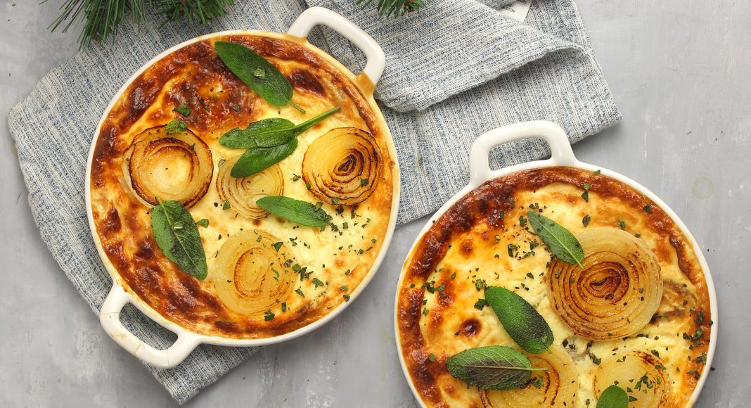 Gratin di cipolle alla salvia
