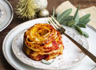 Lasagnette zucca e provola con pomodoro alla salvia