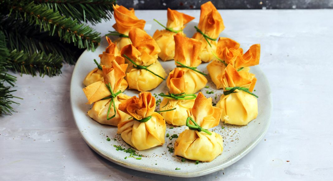 Pacchettini di pasta fillo e feta