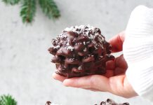 Pigne di cioccolato ai ceci con nocciole e mandorle