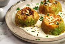 Timballini di verza ripieni di patate dolci