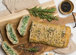 Strudel salato di ricotta e spinaci