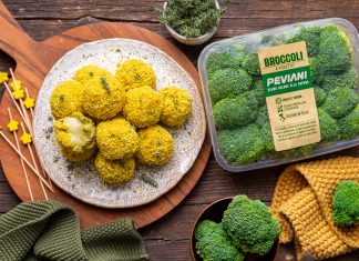 Polpettine di broccolo al forno con cuore filante