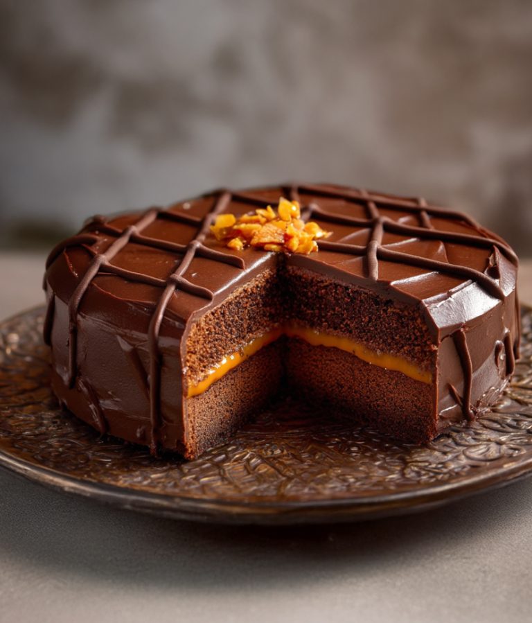 Torta Sacher, olio e mandorle