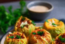 Timballini di verza ripieni di patate dolci